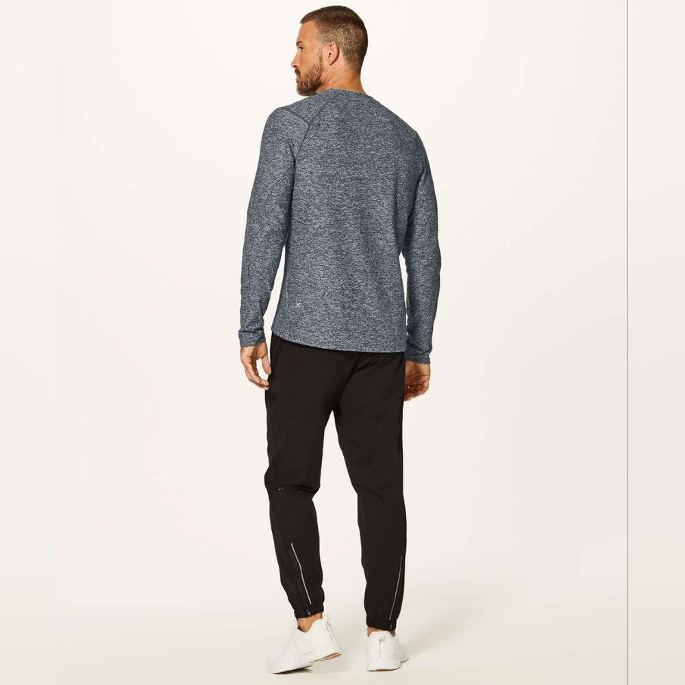 Lululemon Surge Warm Long Sleeve - Heathered Melanite - Picture 3 of 7